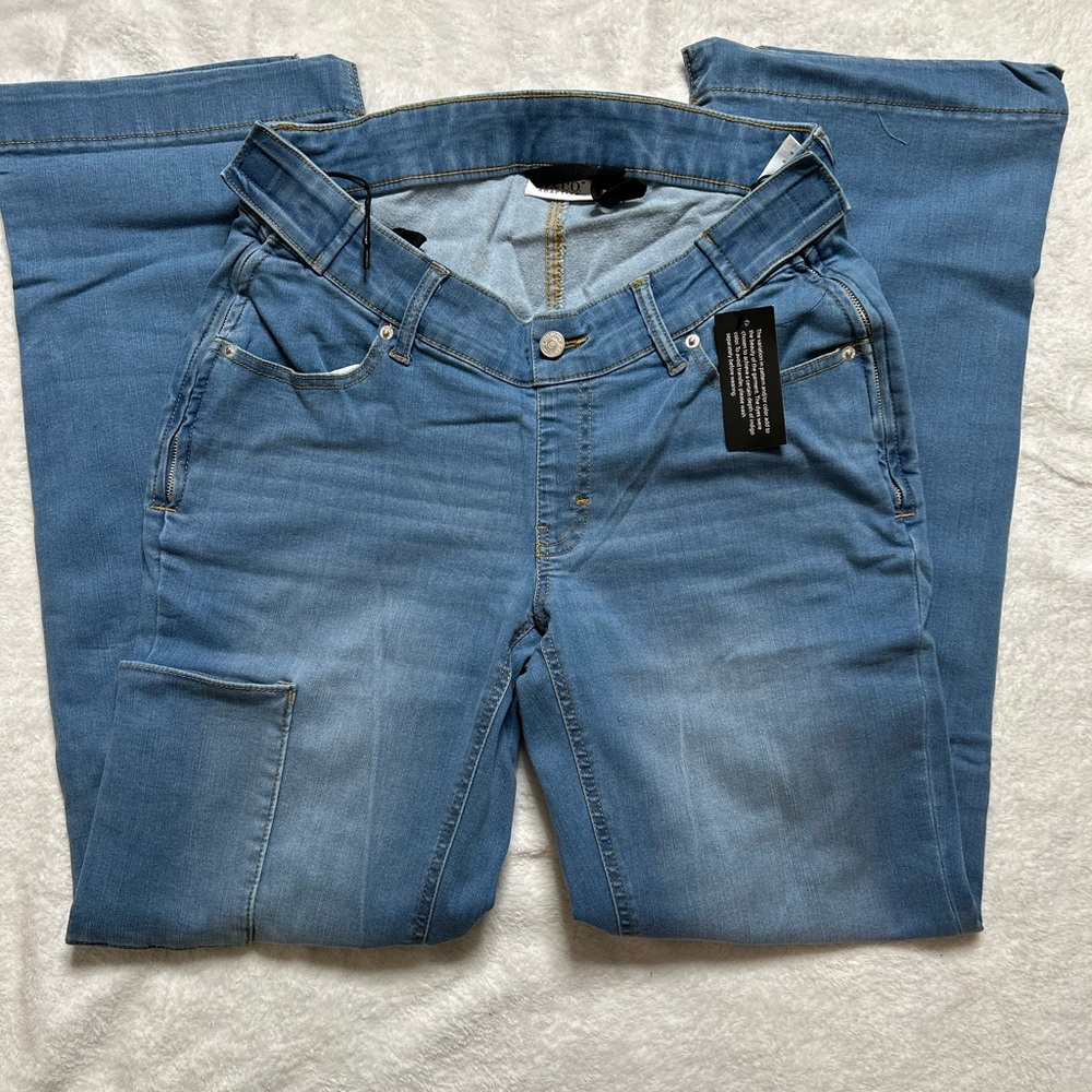 Women's Wide Leg Denim Pants in Blue